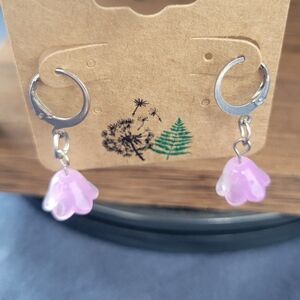 Silver/Purple Fairy & Cottage Core Earrings
